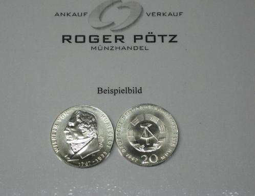 Ddr 20 Mark 1967 Wilhelm von Humboldt zilver Fehlpraegung..., Postzegels en Munten, Munten | Europa | Niet-Euromunten, Verzenden