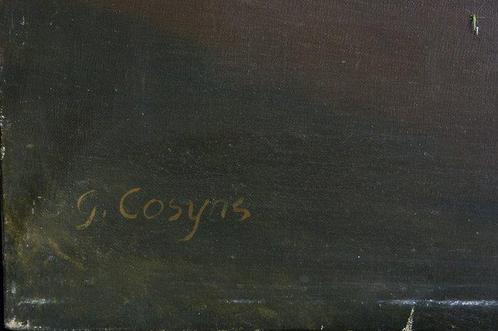 Gies Cosijns (1920-1997) - Paysage de campagne au couché du, Antiek en Kunst, Kunst | Schilderijen | Klassiek