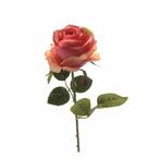 Kunstbloem roos Simone 45 cm roze - Kunst rozen, Ophalen of Verzenden