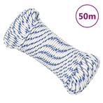 vidaXL Boot touw 3 mm 50 m polypropyleen wit, Verzenden, Nieuw