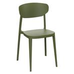 Stoel | LUGANO | Kunststof | Olive | In-/Outdoor |, Verzenden, Nieuw in verpakking