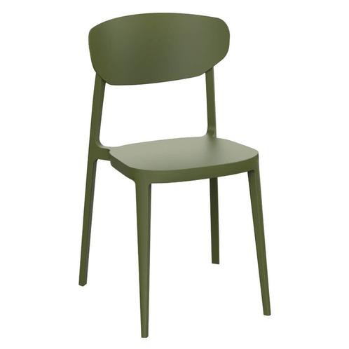 Stoel | LUGANO | Kunststof | Olive | In-/Outdoor |, Zakelijke goederen, Horeca | Keukenapparatuur, Nieuw in verpakking, Verzenden