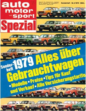 1979 AUTO MOTOR UND SPORT GEBRAUCHTWAGEN JAARBOEK DUITS beschikbaar voor biedingen