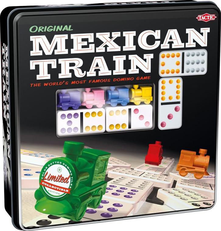 Mexican Train - Origineel in Blik | Tactic -, Hobby en Vrije tijd, Gezelschapsspellen | Bordspellen, Nieuw, Verzenden