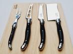 Laguiole - 8x Cheese knives - Wood Serving Board - Black -