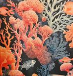 Exclusieve stof met koralen en vissen - 300x280cm -, Antiek en Kunst
