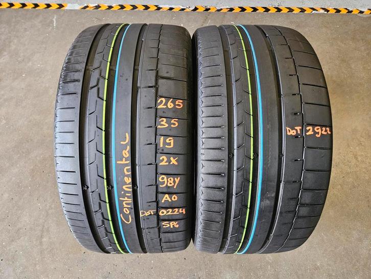 265/35/19 98Y AO CONTINENTAL ZOMERBANDEN SP6 6,1MM PROFIEL, Auto-onderdelen, Banden en Velgen, 19 inch, Erkend duurzaam, Zomerbanden