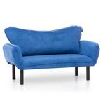 Asir 859FTN1239 Slaapbank Blauw 140x65x70 cmvan 499 voor 149, Blauw, Nieuw, Tweepersoons, 140 cm