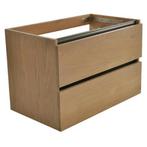 Wiesbaden OAK Onderkast Met 2 Laden - 100x46cm - Eik, Huis en Inrichting, Badkamer | Badkamermeubels, Ophalen of Verzenden, Nieuw