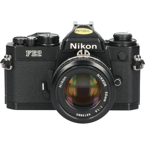 Tweedehands Nikon FE2 SLR + Nikkor 50mm f/1.4 CM3202, Audio, Tv en Foto, Fotocamera's Analoog, Gebruikt, Nikon, Ophalen of Verzenden