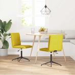 vidaXL Eetkamerstoelen 2 st fluweel geel, Huis en Inrichting, Stoelen, Verzenden, Nieuw