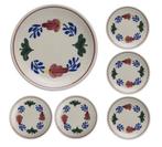 Boerenbont Gebaksbord diameter 16cm set 6 stuks Aardewerk, Huis en Inrichting, Keuken | Servies, Verzenden, Nieuw