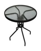 Bistrotafel - rond 60 cm – zwart - tuintafeltje met gehar., Tuin en Terras, Tuintafels, Ophalen of Verzenden, Nieuw