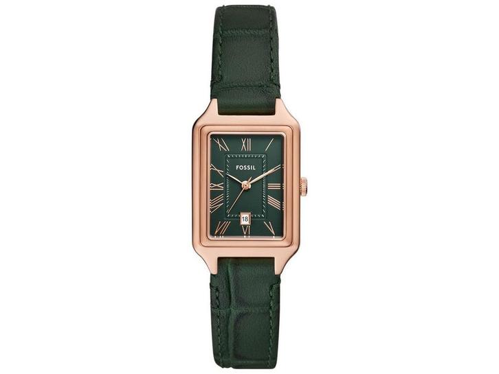 Fossil ES5366 - Polshorloge - Groene satijnen wijzerplaat -, Sieraden, Tassen en Uiterlijk, Horloges | Dames, Zo goed als nieuw