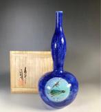 Kutani Ware vaas Ooievaarnekfles door Yuzo Taniguchi –, Antiek en Kunst