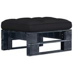 vidaXL Tuinhocker pallet zwart geïmpregneerd grenenhout, Verzenden, Nieuw