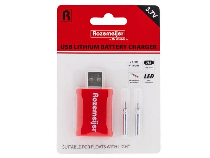 Oplaadbare Dobber Batterij 2 st + Oplader LIR425 Rozemeijer, Watersport en Boten, Hengelsport | Roofvissen, Dobber of Lood, Nieuw