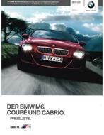 2010 BMW M6 PRIJSLIJST DUITS, Boeken, Nieuw, BMW, Author