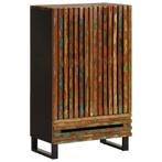vidaXL Hoge kast 60x34x100 cm massief acaciahout, Huis en Inrichting, Woonaccessoires | Cd- en Dvd-rekken, Verzenden, Nieuw