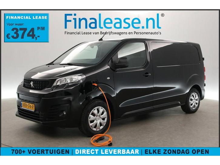 Peugeot e-Expert L2H1 75 kWh SOH 93% Snelladen Airco Camera, Auto's, Bestelauto's, Lease, Automaat, Elektrisch, Zwart, Peugeot