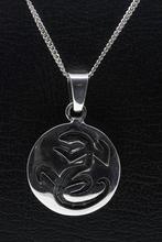 Zilveren Indiaan Hagedis rond 2 hopi style ketting hanger, Sieraden, Tassen en Uiterlijk, Verzenden, Nieuw