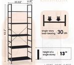 5-Laags Moderne Boekenkast, Verzenden, Nieuw