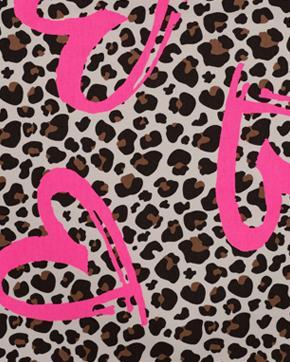French Terry Luipaard Hartjes, Hobby en Vrije tijd, Stoffen en Lappen, Overige kleuren, Nieuw