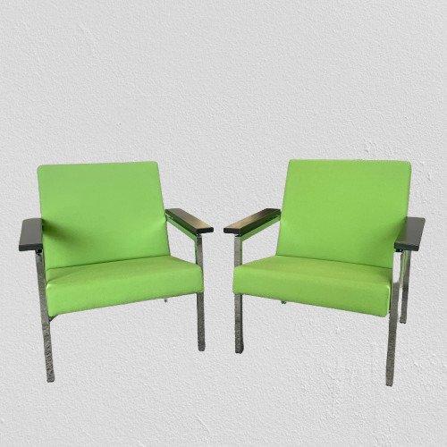 Van der Sluis Stalen - Gijs van der Sluis - Fauteuil (2) -, Antiek en Kunst, Kunst | Designobjecten