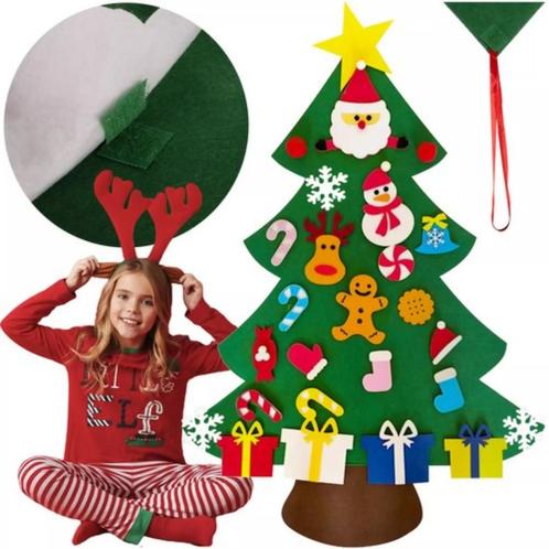 Ruhhy DIY Vilt Kerstboom - Inclusief 26 Versieringen - He..., Diversen, Kerst, Nieuw, Ophalen of Verzenden