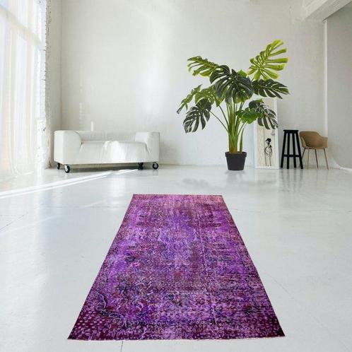Paars vintage - Vloerkleed - 258 cm - 157 cm - met, Huis en Inrichting, Stoffering | Tapijten en Kleden