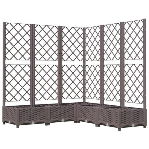 Plantenbak met latwerk bruin: retourdeal, 71% korting!, Tuin en Terras, Bloembakken en Plantenbakken, 60 cm of meer, 100 cm of meer