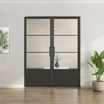 Dubbele stalen taatsdeur 3 Vlaks met kickplate  Moderne look, Doe-het-zelf en Verbouw, Deuren en Horren, Minder dan 80 cm, Overige typen