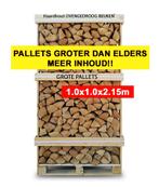 Haardhout BEUK 2,15m2 gedroogd XXL pallet ACTIE Vanaf €429,-, Tuin en Terras, Haardhout, Verzenden