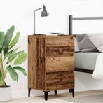 vidaXL Nachtkastje met lade Oud Hout 40 x 35 x 70 cm Bewerkt, Minder dan 45 cm, Verzenden, Nieuw, 70 cm of meer