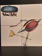 Ontwerp Tegel (2) - Vliegende Machines - Ceramica Bardelli, Antiek en Kunst