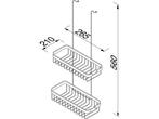 Geesa Basket Doucherek ophangbaar - Dubbel - 26,5 cm -, Verzenden, Zo goed als nieuw