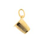 Gouden minimalistische hanger van een vingerhoedje (585), Ophalen of Verzenden, Gebruikt, Goud, Overige merken