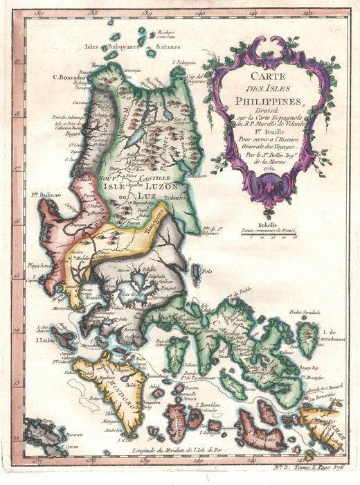 Azië - Filipijnen; N. Bellin - Carte des Isles Philippines -, Boeken, Atlassen en Landkaarten