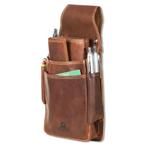 Woodland Kelnerbeurs Holster | Oil pull-up Leer | Bruin, Verzenden