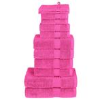 vidaXL 12-delige Handdoekenset SOLUND 600 g/m² roze, Verzenden, Nieuw, Roze
