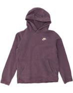 NIKE Boys Hoodie Jumper 12-13 Years Large Purple Cotton, Verzenden, Nieuw