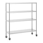 GGM Gastro | RVS opbergrek PREMIUM - 1600x500mm - met 4 |, Verzenden, Nieuw in verpakking