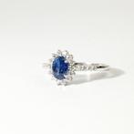 Verlovingsring - 18 karaat Witgoud - 1.38ct. tw. Saffier -