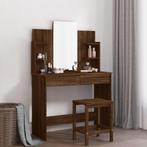 vidaXL Kaptafel met spiegel 96x39x142 cm bruin eikenkleur, Verzenden, Nieuw