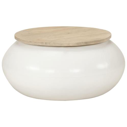 vidaXL Salontafel 51x51x27 cm massief mangohout, Huis en Inrichting, Tafels | Salontafels, 50 tot 100 cm, Nieuw, Overige houtsoorten