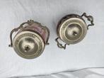 Koektrommel (2) - Glas - Set van 2 oude items
