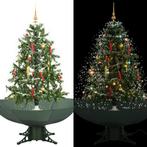 vidaXL Kerstboom sneeuwend met paraplubasis 140 cm groen, Diversen, Kerst, Nieuw, Verzenden