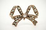 Broche - 19.2 kt. Geel goud Diamant (Natuurlijk) - Smaragd -