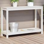 vidaXL Oppottafel met schap 108x35x75 cm massief grenenhout, Tuin en Terras, Verzenden, Nieuw