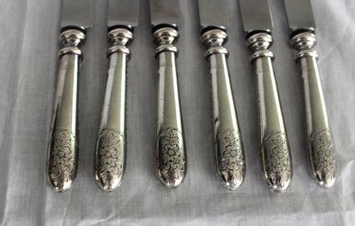 Bestekset (6) - .833 zilver - Set antieke messen, Antiek en Kunst, Antiek | Goud en Zilver